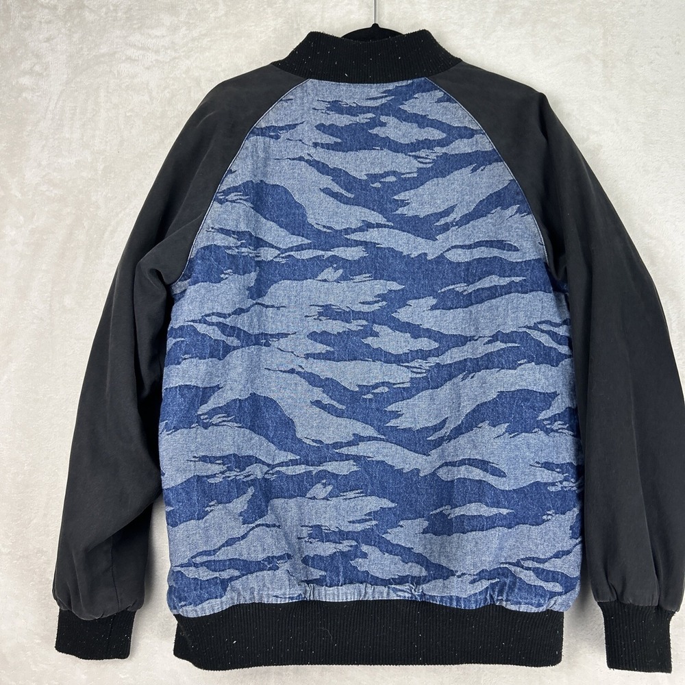 Crooks & Castles Men's Denim snap up Jacket-Tiger camo Size Extra Large XL - Picture 7 of 10